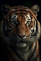 Plakat Portrait of a bengal tiger, Generative AI 