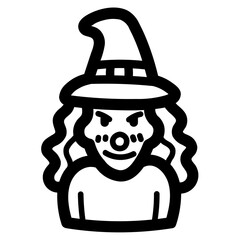 witch line icon style