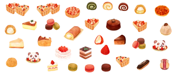 Foto auf Acrylglas Macarons ケーキの素材