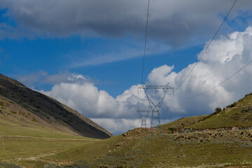 Summer mountain landscape. Kyrgyzstan mountains. Issyk-Kul region.