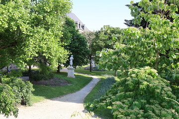 Le square Winston Churchill, parc public, ville de Saint Dizier, département de la Haute Marne, France