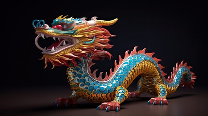 Fototapeta premium chinese dragon statue