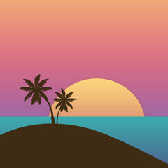 Fototapeta na wymiar sunset sea beach wallpaper background