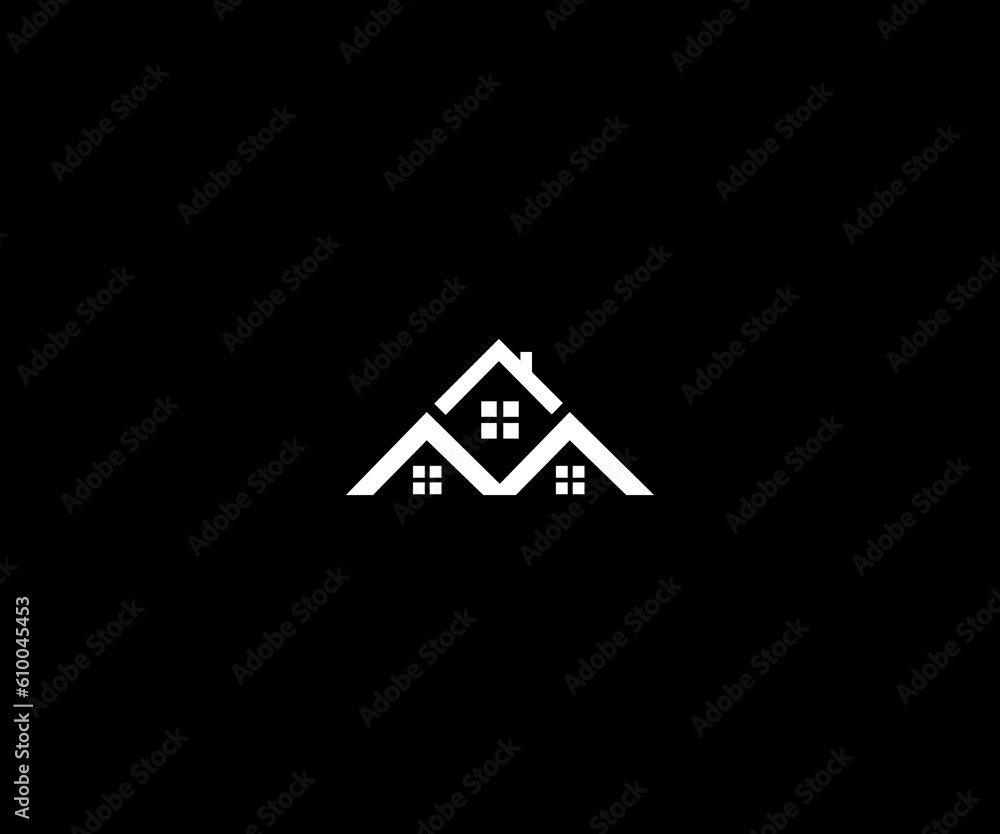 Sticker real estate, house logo