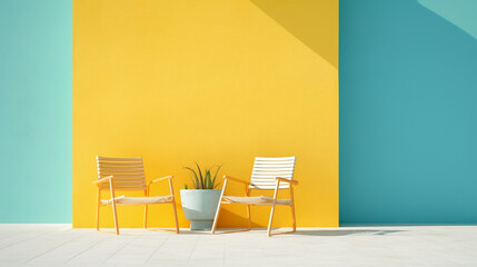 two chairs and table