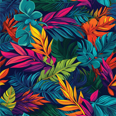 Seamless Colorful Tropical Leaves Pattern.

Seamless pattern of Tropical Leaves in colorful style. Add color to your digital project with our pattern!
