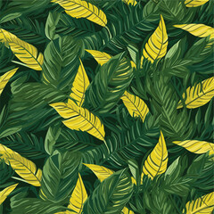Fototapeta na wymiar Seamless Colorful Tropical Leaves Pattern.Seamless pattern of Tropical Leaves in colorful style. Add color to your digital project with our pattern!