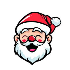 Obraz na płótnie Canvas Happy Jolly Santa Claus Cartoon Vector
