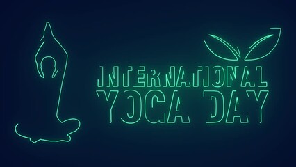 World international yoga day june 21 animation