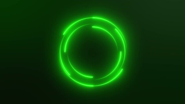 Neon glowing green circle