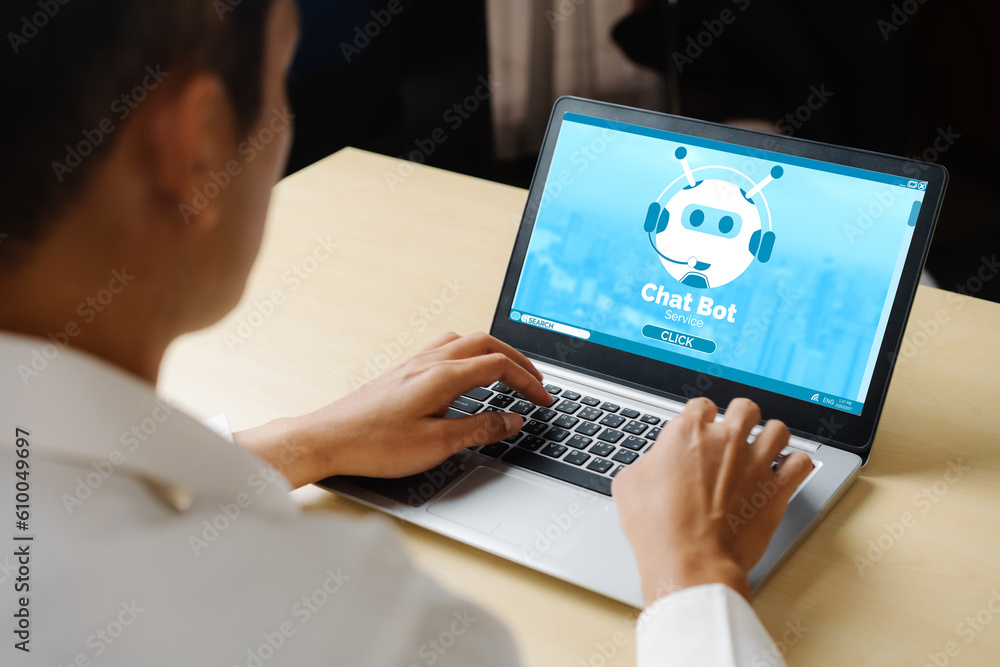 Poster chatbot software application for modish online business that automatically reply to customer questio