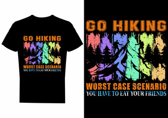 Hiking t shirt design