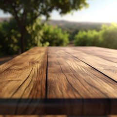 wooden table on the background
