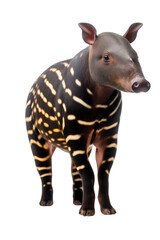 Fototapeta na wymiar close up of a tapir isolated on a transparent background