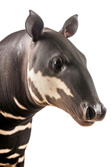 Fototapeta na wymiar close up of a tapir isolated on a transparent background
