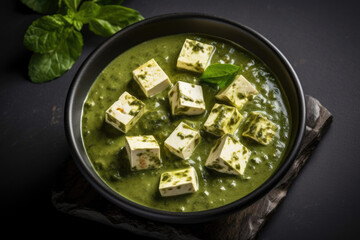 Palak Paneer created with Generative AI technology