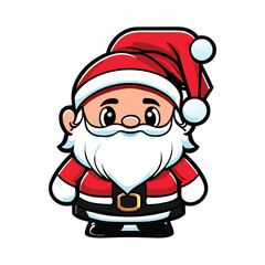 Cute Santa Claus cartoon character