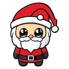 Cute Santa Claus cartoon character