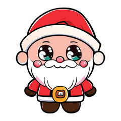 Cute Santa Claus cartoon character