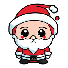 Cute Santa Claus cartoon character