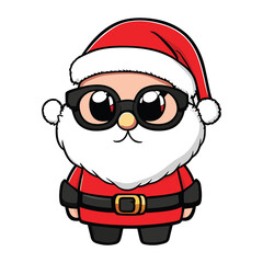 Cute Santa Claus cartoon character