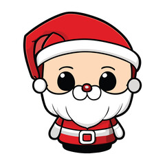 Cute Santa Claus cartoon character
