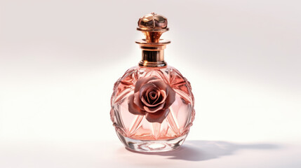 Rose in a perfume bottle created with Generative AI technology