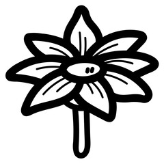 gazania line icon style