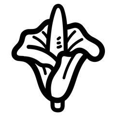 titan arum line icon style