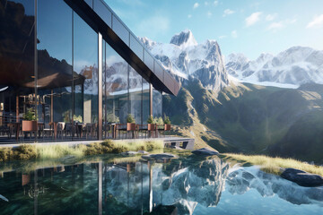 Mountains Nature Paradise Embarking on an Epic Summer  Adventure of Hiking, Camping, Wildlife Spotting, and Serene Alpine Landscapes The Swiss Alps, Rocky Mountain, Dolomites, Himalayas, Generative AI