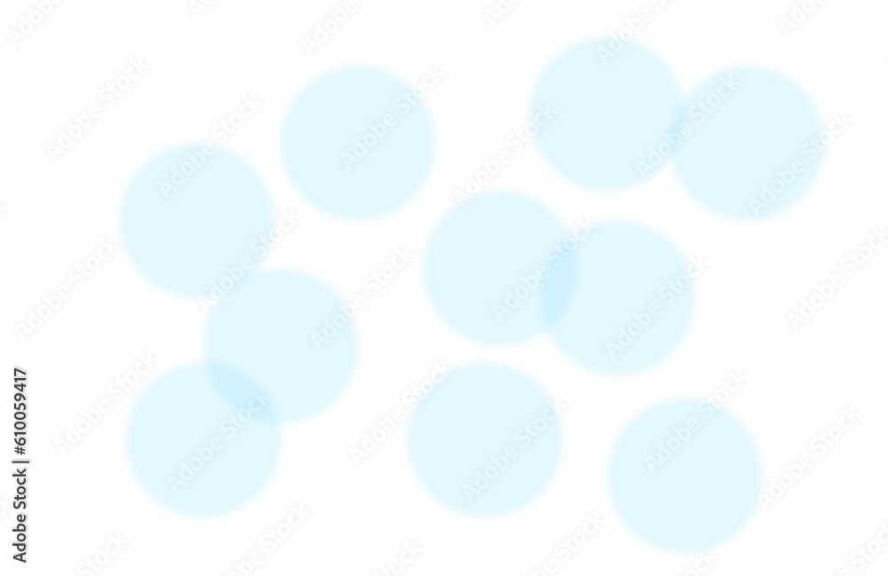 Poster abstract blue bokeh lights on transparent background. bokeh effect png.