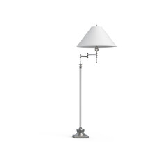 White Floor Lamp Isolated 3D Rendering