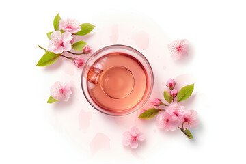 Obraz na płótnie Canvas sakura tea created with Generative AI technology