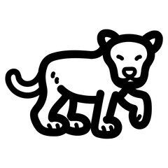 jaguar line icon style