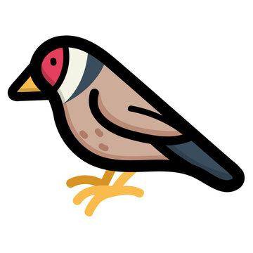 recommend clip art: goldfinch filled outline icon style