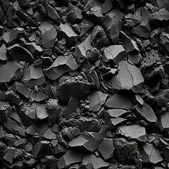 Intricate Details: Macro Photography of Lava Rock Texture Showcasing Sharp Edges, Porous Surface, and Contrast of Obsidian and Basalt