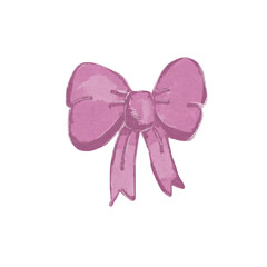 Pink bow colored soft chalk.