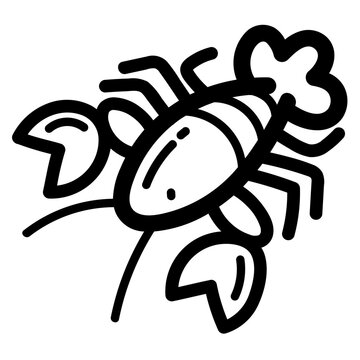 recommend clip art: lobster line icon style