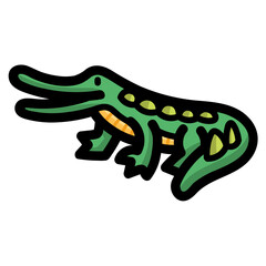 gavial filled outline icon style