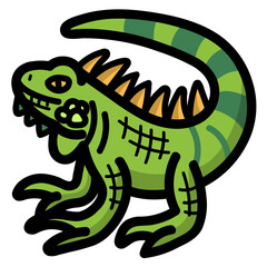 iguana filled outline icon style