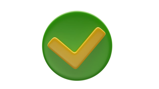 tick 3d verde e amarelo