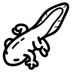 tadpole line icon style