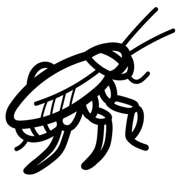 recommend clip art: roach line icon style