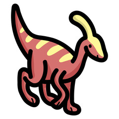 charonosaurus filled outline icon style