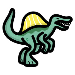 spinosaurus filled outline icon style