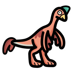 oviraptor filled outline icon style