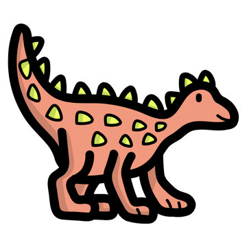 scelidosaurus filled outline icon style