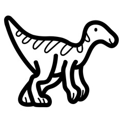 iguanodon line icon style