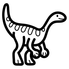 plateosaurus line icon style