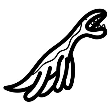 nothosaurus line icon style